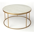 Butler Specialty Triton Marble Coffee Table In White
