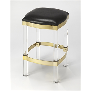 Butler Specialty Company Jordan Acrylic & Leather 24&quot Counter Stool - Black