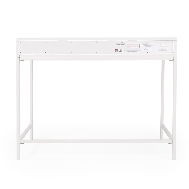 Butler Specialty Belka Desk With Drawers In White