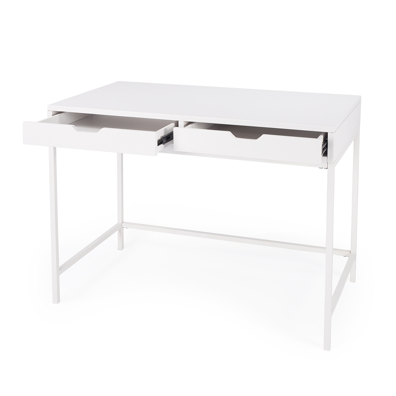 Butler Specialty Belka Desk With Drawers In White