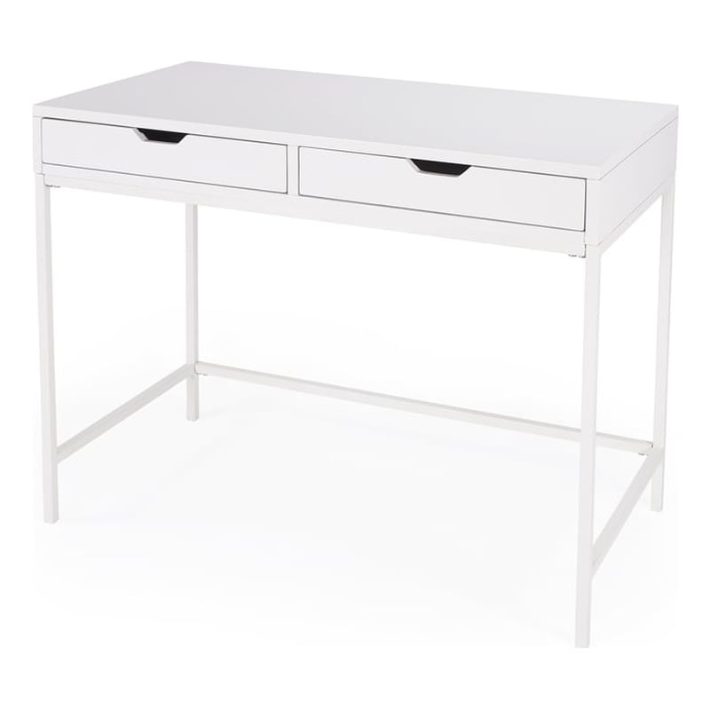 Butler Specialty Belka Desk With Drawers In White