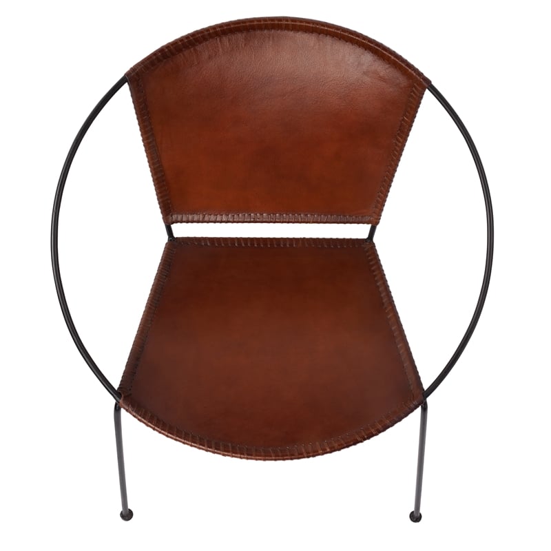 Butler Specialty Milo Brown Leather Accent Chair
