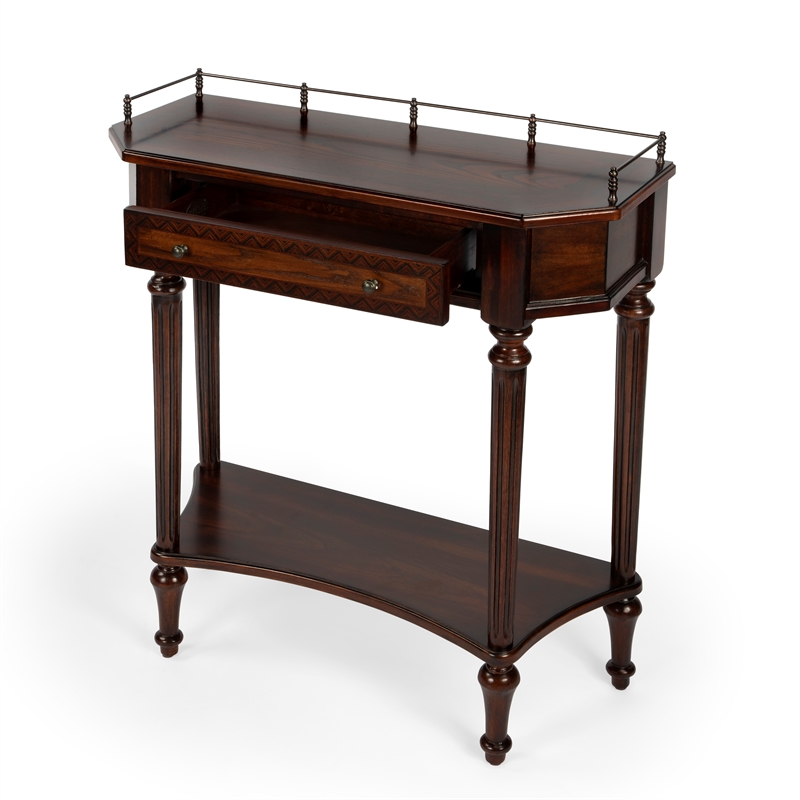 Charleston Wood Console Table - Dark Brown