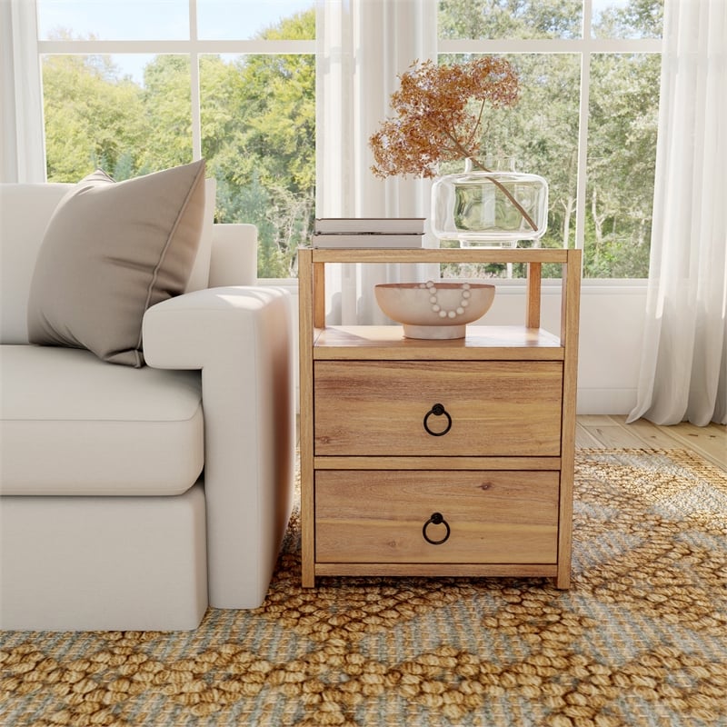 Butler Specialty Company Lark 2-Drawer Wood Nightstand - Natural