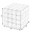Butler Leon Black Leather Ottoman