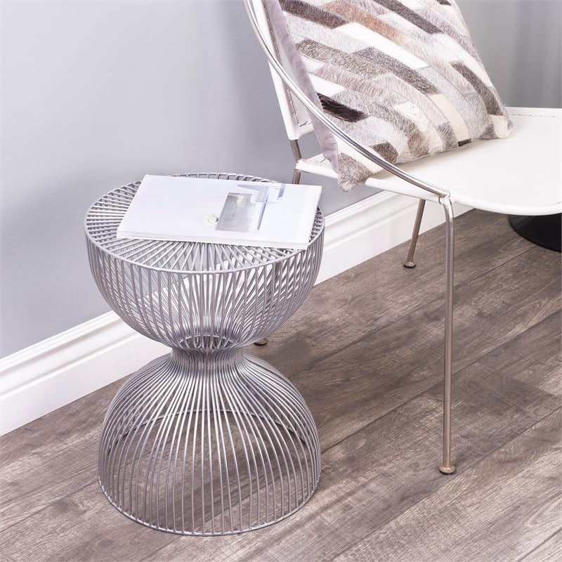 Butler Specialty Nicholas Silver Metal End Table