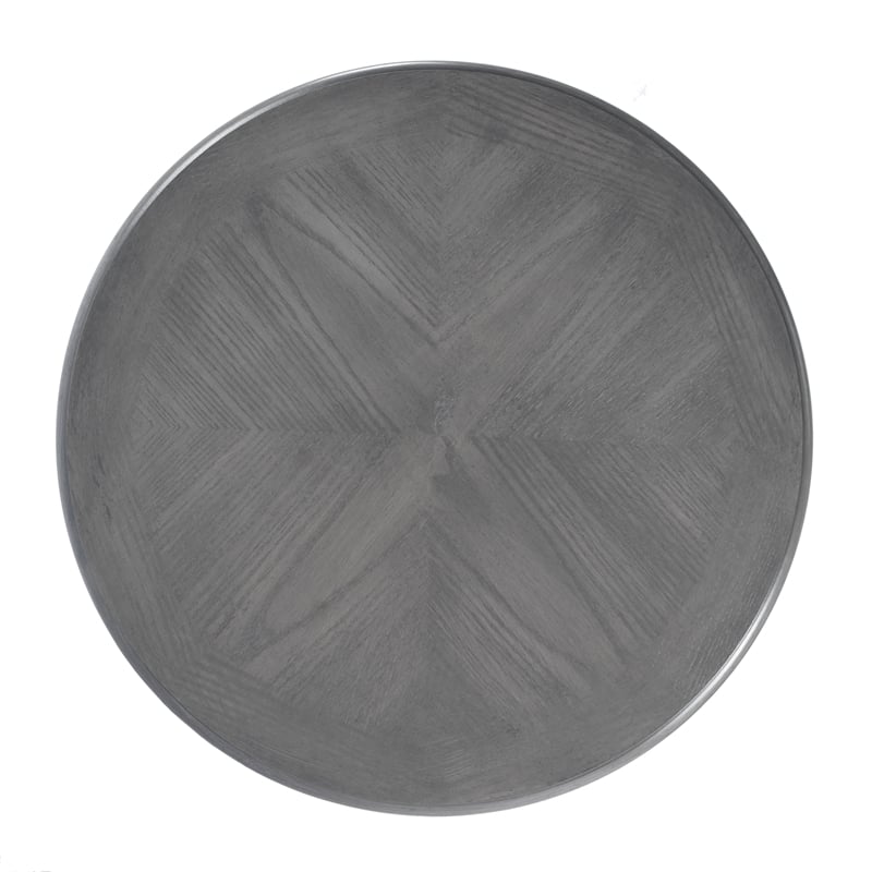 Butler Hellinger Round Gray Wood Lamp Table