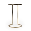 Butler Specialty Transitional Shounderia Marble Accent Table In Black And Gold