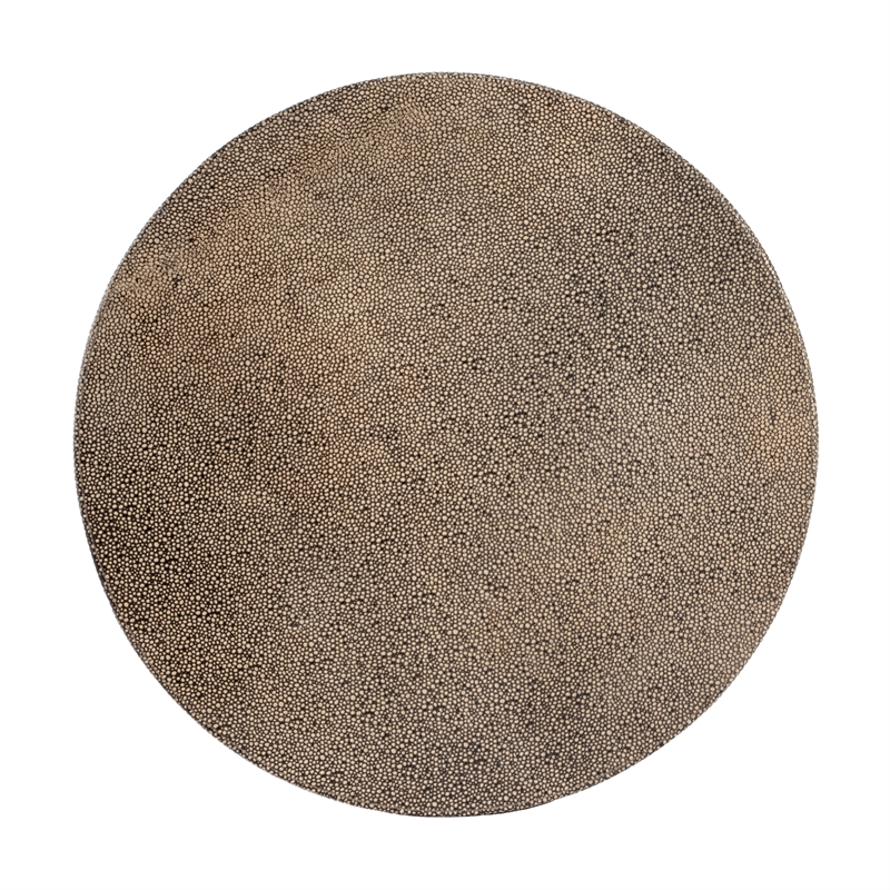 Butler Specialty Modern Olenka Round Leather Accent Table In Gold