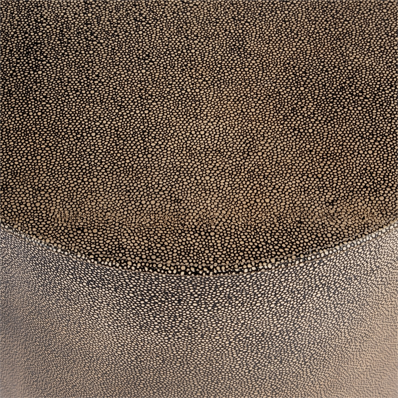 Butler Specialty Modern Olenka Round Leather Accent Table In Gold
