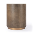 Butler Specialty Modern Olenka Round Leather Accent Table In Gold