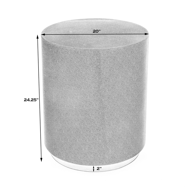 Butler Specialty Modern Olenka Round Leather Accent Table In Gold