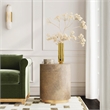 Butler Specialty Modern Olenka Round Leather Accent Table In Gold
