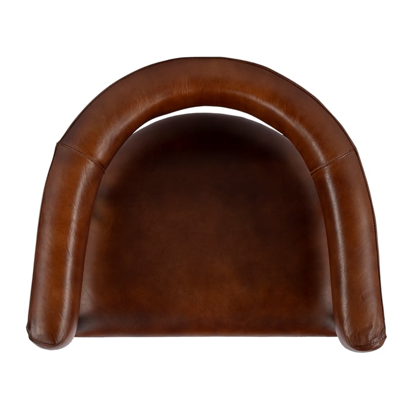 Butler Specialty Dallas Brown Leather And Iron Cushioned Bar Stool