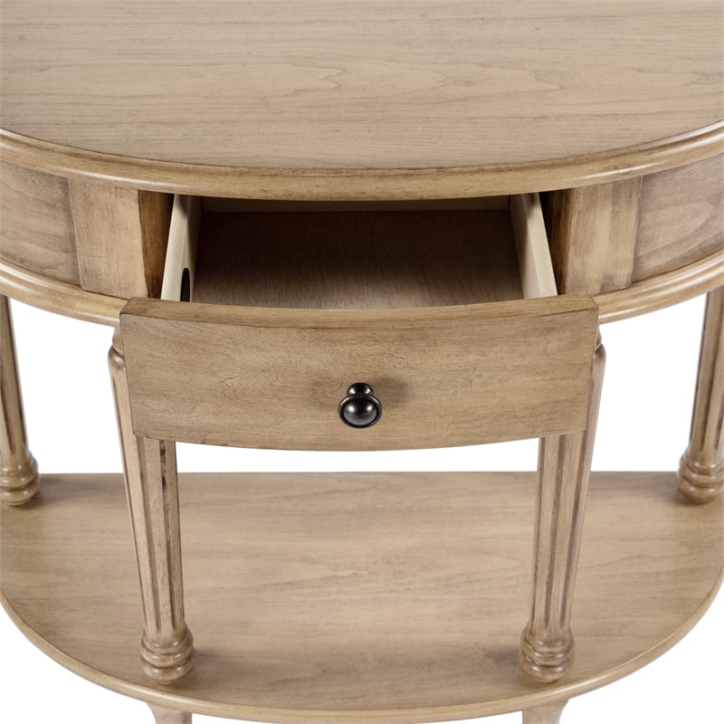 Butler Specialty Company Mozart Wood Demilune Console Table - Antique Beige
