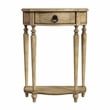 Ashby Demilune Antique Beige Console Table With Storage