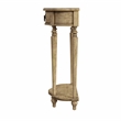 Ashby Demilune Antique Beige Console Table With Storage