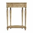 Ashby Demilune Antique Beige Console Table With Storage