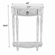 Ashby Demilune Antique Beige Console Table With Storage