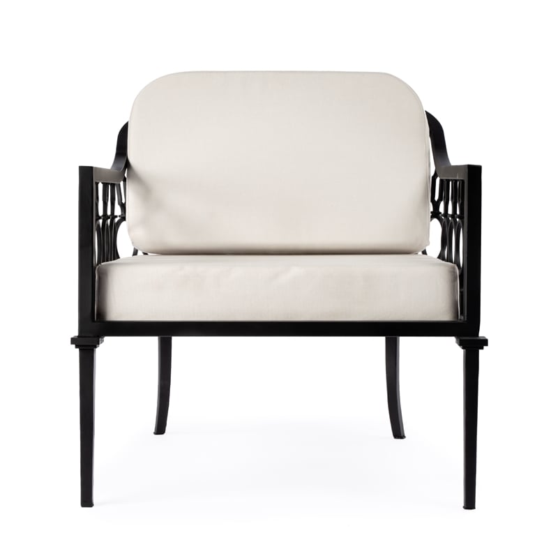 Butler Specialty Southport Iron Upholstered Outdoor Lounge Chair