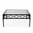 Southport Iron Square Outdoor Patio Coffee Table In Black