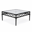 Southport Iron Square Outdoor Patio Coffee Table In Black