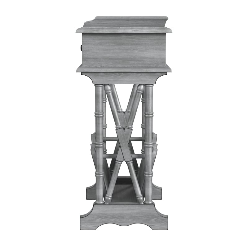 Cummings End Table With Storage - Gray