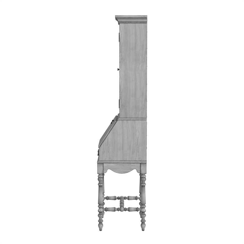 Butler Newlark 20 in. W Wood and Glass Traditional Secretary Desk - Powder Gray