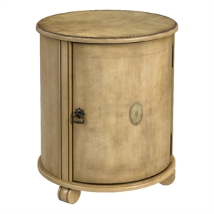 Butler Specialty Lawrie Antique Beige Drum End Table