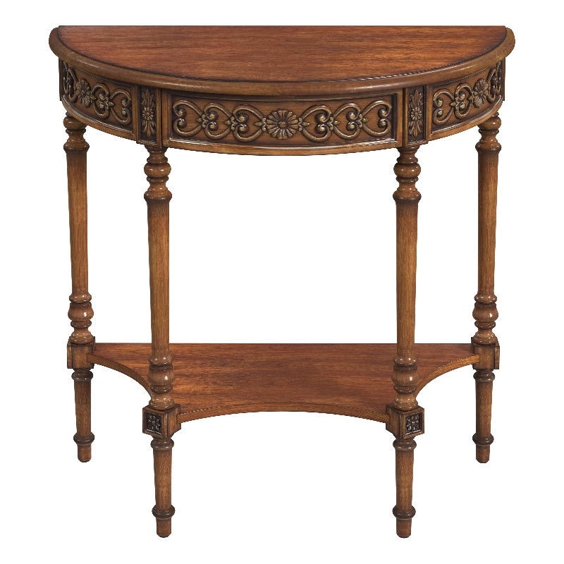 Butler Danelle Antique Cherry Demilune Console Table