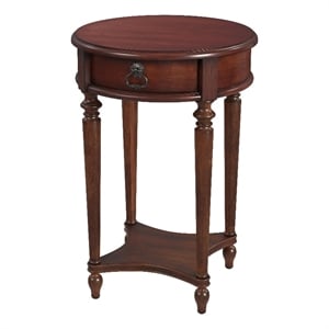 Butler Specialty Jules 1-Drawer Cherry Round Accent Table