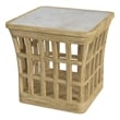 Butler Specialty Company Monhegan Outdoor Teak And Marble End Table - Natural