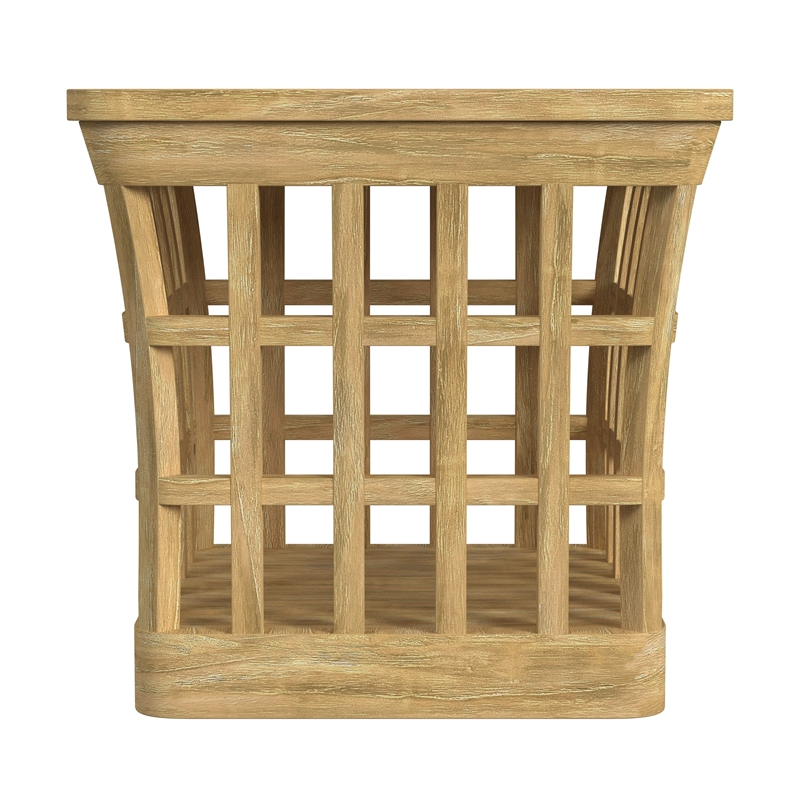 Butler Specialty Company Monhegan Outdoor Teak And Marble End Table - Natural