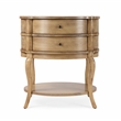 Butler Specialty Company Jarvis Oval 2-Drawer Side Table - Antique Beige