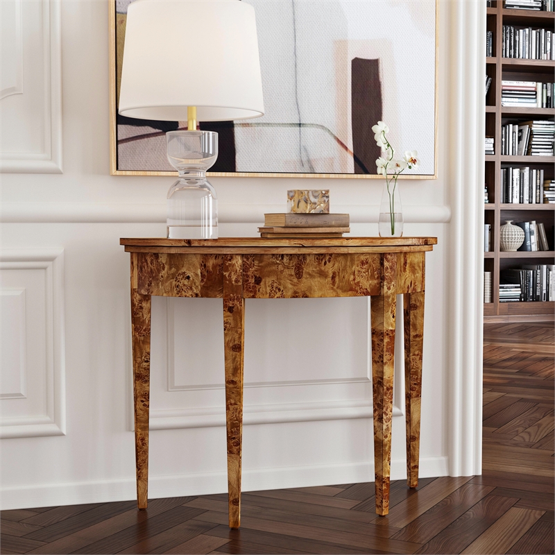 Butler Specialty Company Hampton Burl Wood Demilune 36