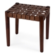 Butler Specialty Company Kerry Leather Woven Stool - Brown
