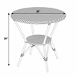 Butler Specialty Company Tobias Outdoor Rattan Bistro Table - Black And White