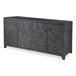 Butler Specialty Company Bar Harbor Raffia 4 Door 70&quot Sideboard - Charcoal