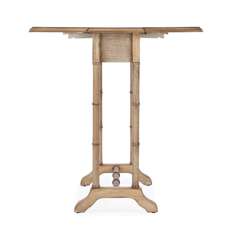 Butler Specialty Darrow Drop-Leaf Wood Side Table In Antique Beige
