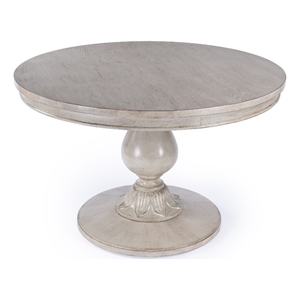 Butler Specialty Evie 48&quot Marble Pedestal Dining Table - Light Brown/Grey