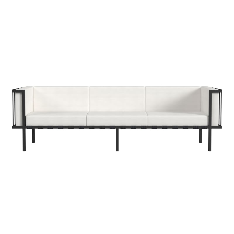 Butler Specialty Company Norway Outdoor Patio Sofa - Black And White