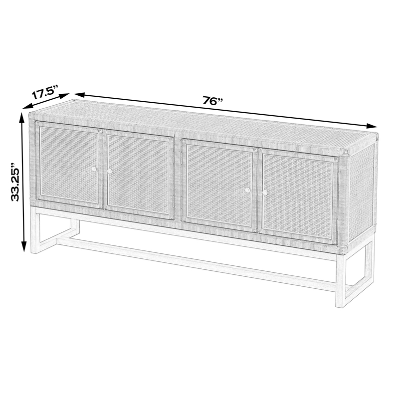Butler Specialty Company Captiva Rattan 4 Door 76