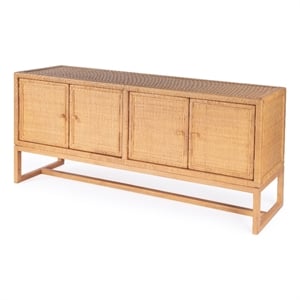 Butler Specialty Company Captiva Rattan 4 Door 76&quot Sideboard - Natural Rattan