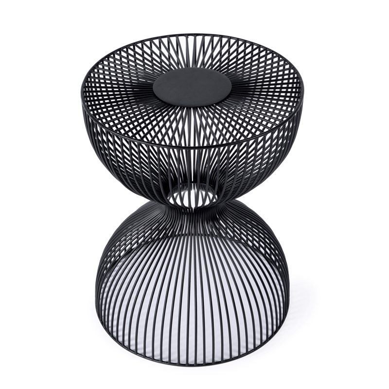 Butler Specialty Company Nicola Outdoor Contemporary Metal Side Table In Black