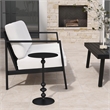 Butler Specialty Company Outdoor Round Metal End Table In Matte Black
