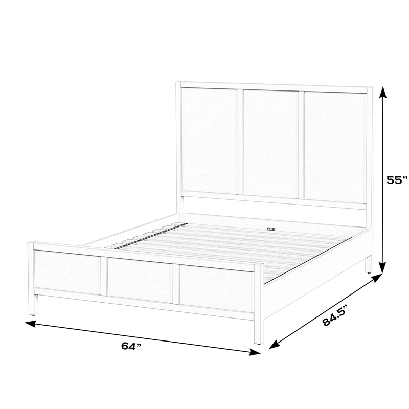 Butler Specialty Company Lark Wood Queen Size Bed In Light Brown