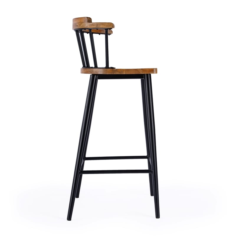 Butler Specialty Company Merrick Wood And Iron  Spindle Bar Stool - Natural