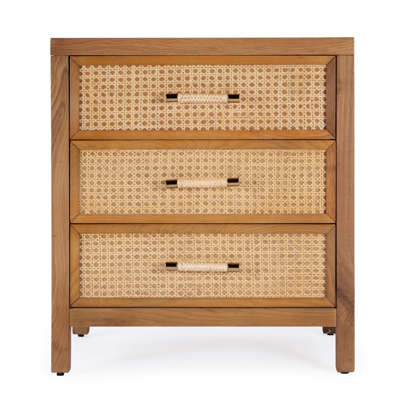 Butler Specialty Company Mesa Cane And Solid Wood  3 Drawer Chest - Natural