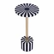 Butler Specialty Company Zane Brass And Bone Inlay Round Side Table -Black White