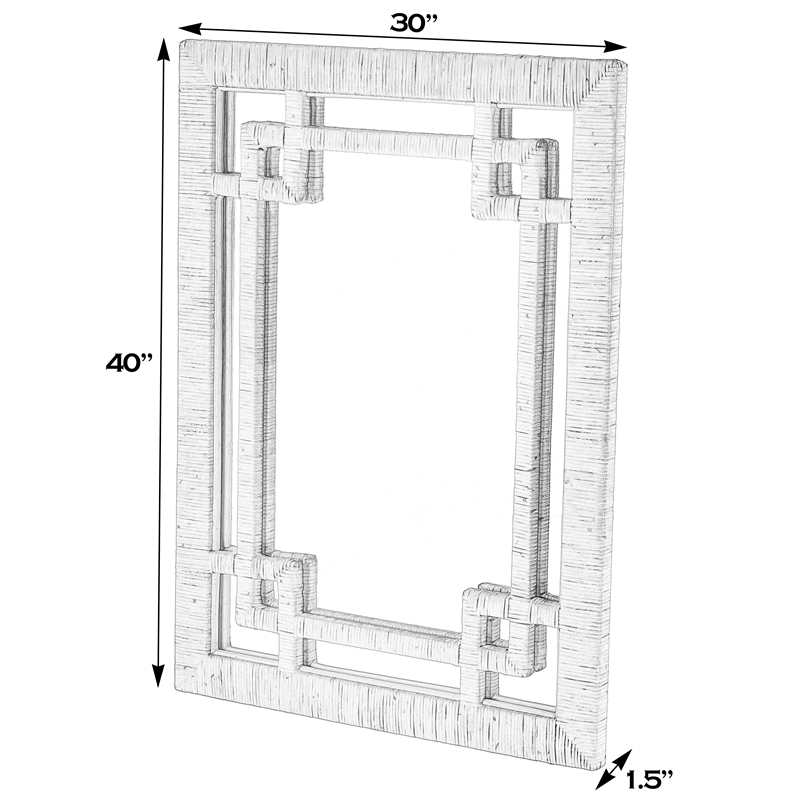 Butler Specialty Company Hana Woven Rattan Wall Mirror - Natural Rattan